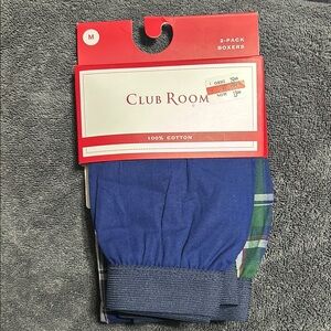 Club Room Men's Blue and Green Boxers - 2 Pack